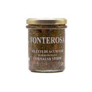 Filetti di acciughe in olio di oliva con salsa verde